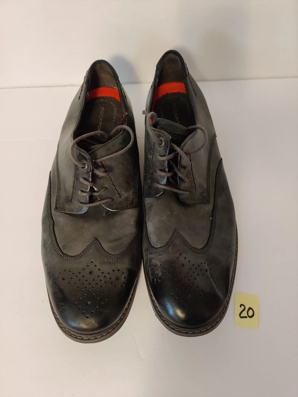 Rockport Black Wingtip Lace-Up Dress Shoes 11.5